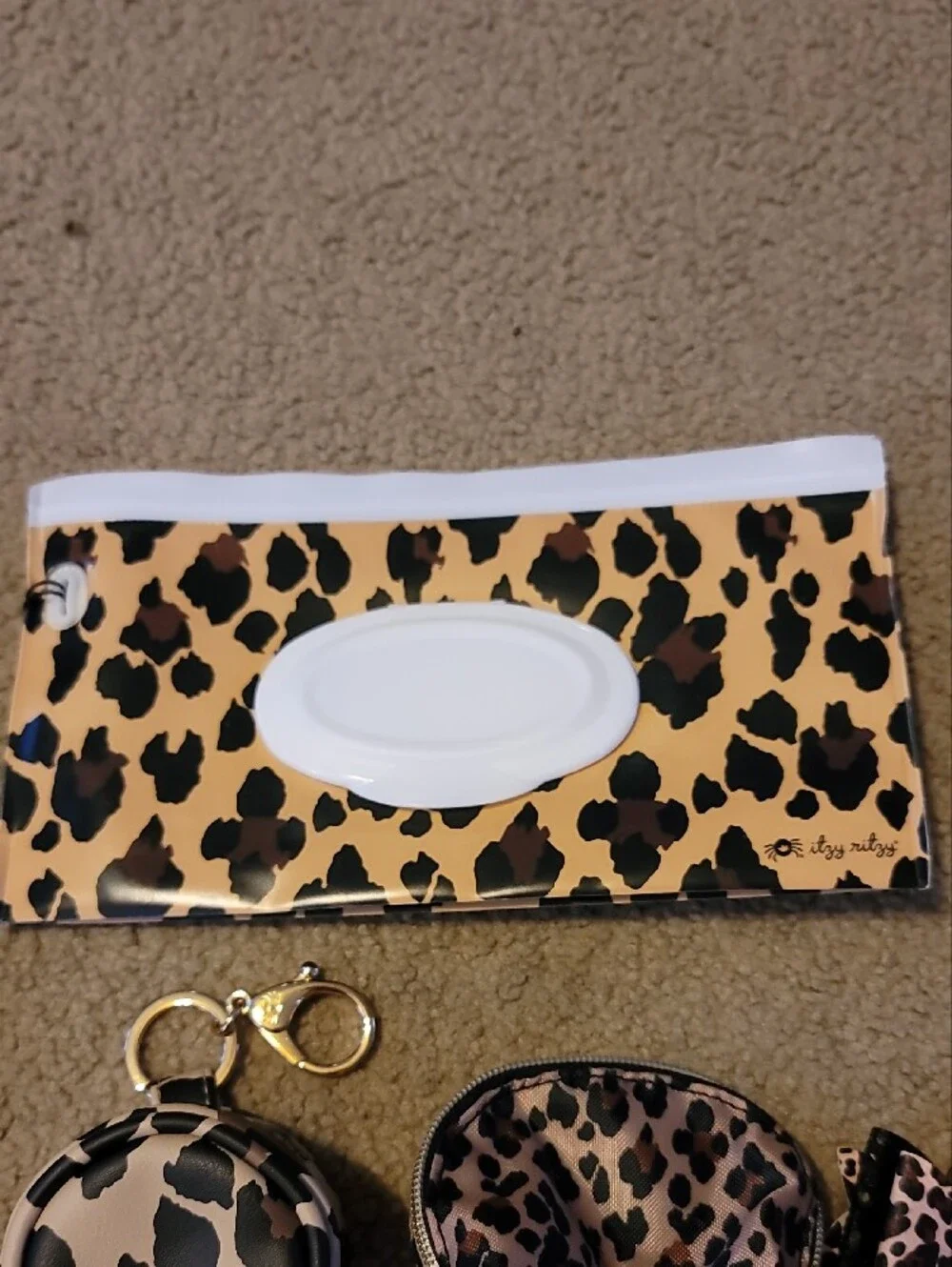 Itzy Ritzy Leopard Print Travel Accessory Set